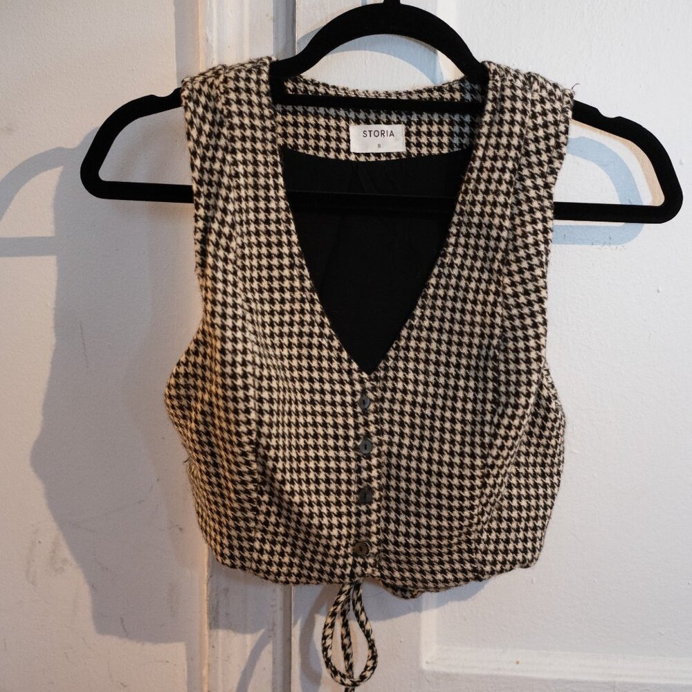 Storia houndstooth vest